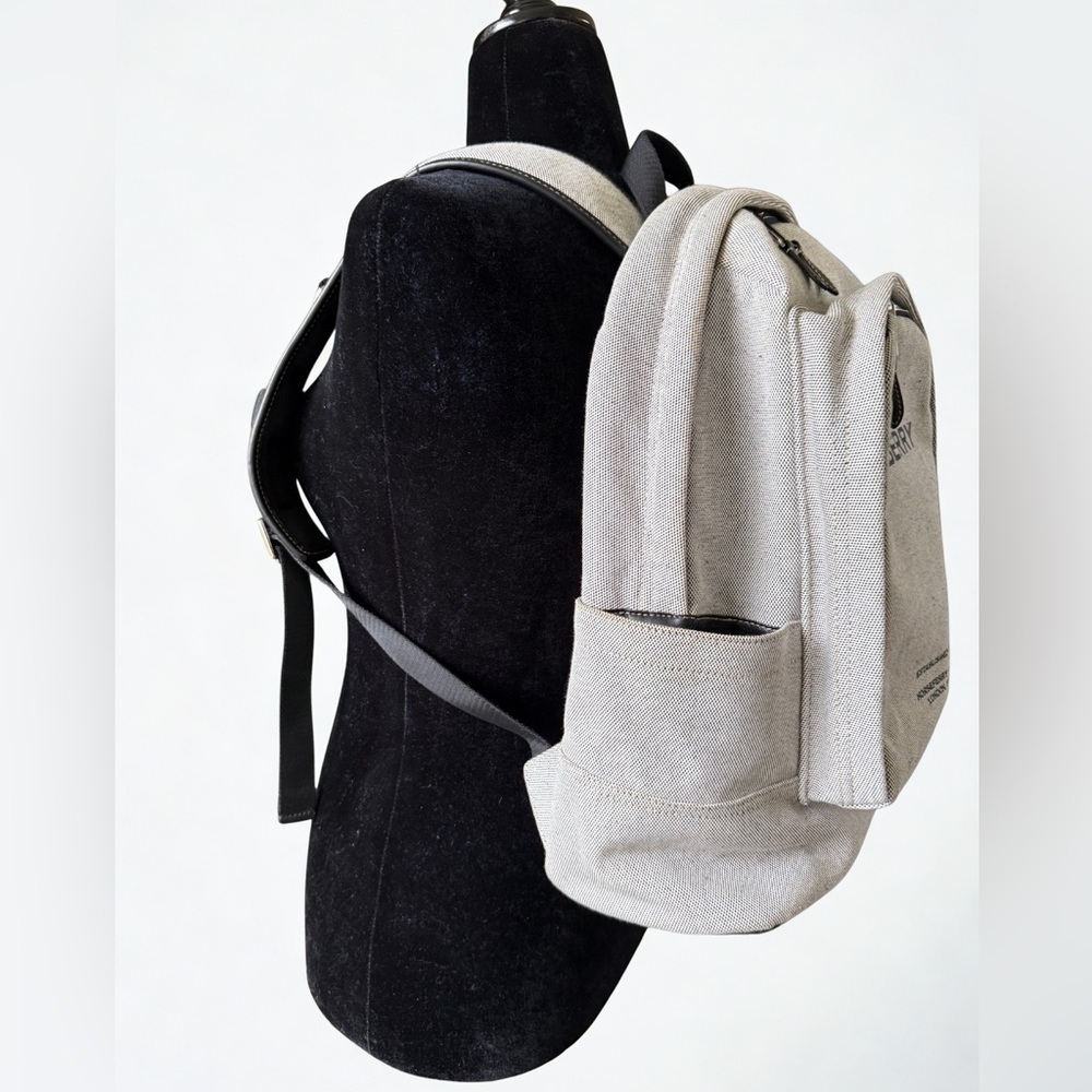 BURBERRY Horseferry Print  Canvas Backpack. Certified Authentic w/ COA. Unisex - Picture 4 of 16